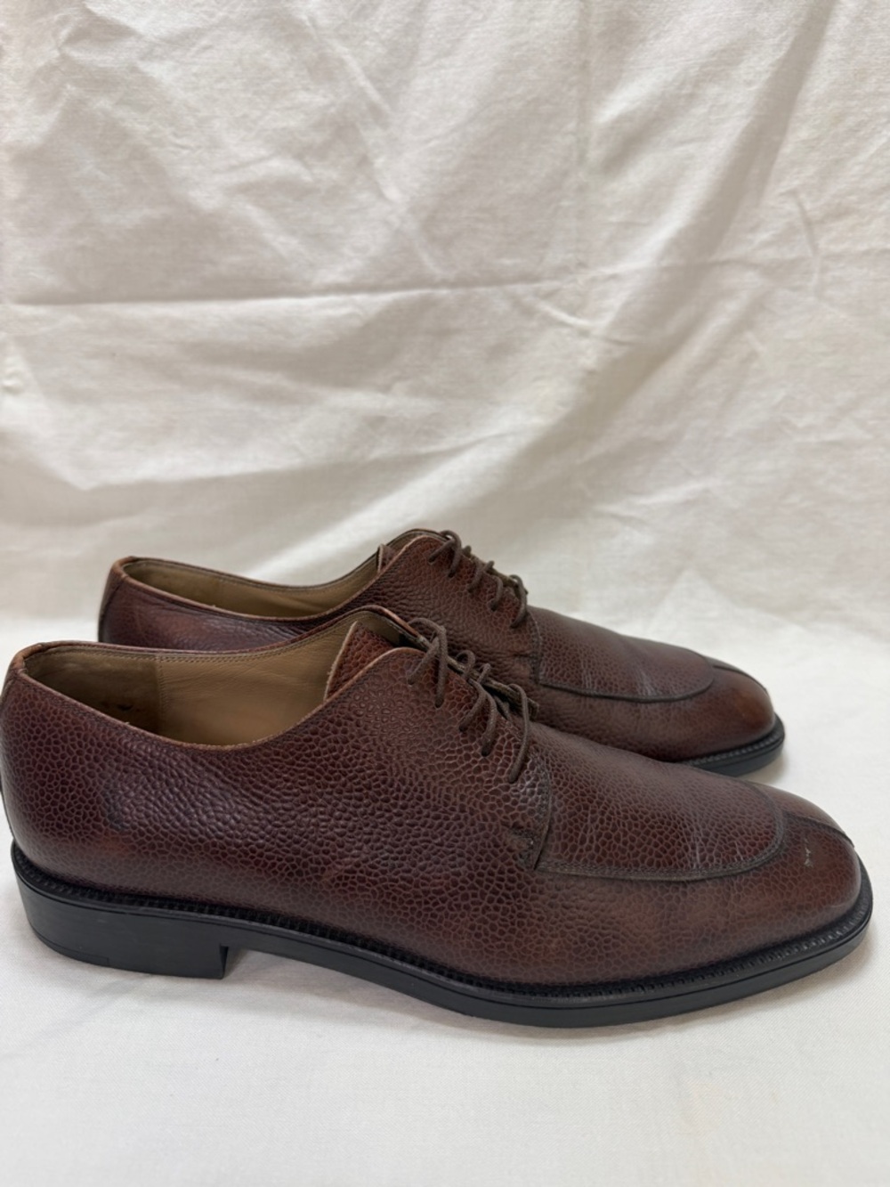 Salvatore Ferragamo men shoes size 8 d brown leather